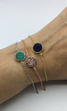 Druzy Bracelets in Rose Gold, Silver, or gold.