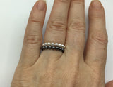 Tiny pearl bridesmaid gift ring