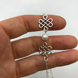 Pearl and Celtic knot choker in gold or silver