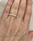 Tiny pearl bridesmaid gift ring