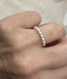 Tiny pearl bridesmaid gift ring