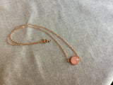Rose Quartz Rose Gold necklace, Rose Quartz necklace, Bridal Jewelry, bridesmaids gift