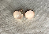 Rose Quartz Rose Gold Stud Earrings, Rose Quartz Earrings, Rose Gold Stud Earrings, Bridesmaid gift