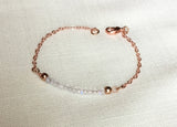 Moonstone hand wrapped pendant  and Rose Gold Braceletelet,