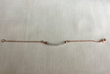 Moonstone hand wrapped pendant  and Rose Gold Braceletelet,