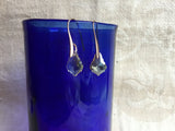 Rose gold crystal earrings, black crystal earrings, Rose gold champagne crystal dangle earrings, bridesmaid gift,
