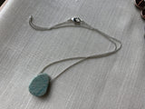 Raw amazonite stone necklace, aqua stone necklace