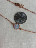 rose gold druzy choker necklace