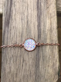 rose gold druzy choker necklace