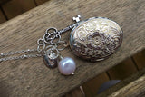 locket, keepsake, boho locket, initial personalized locket, initial, boho jewelry, graduation gift, college graduation, initial necklace