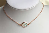 rose gold druzy choker necklace