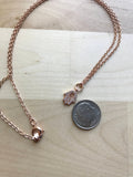Hamsa hand charm, rose gold Hamsa hand necklace, Graduation gift, Boho necklace