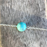 Turquoise necklace, layered choker necklace, turquoise jewelry, boho jewelry, solitaire, rose gold or gold choker, beaded necklace