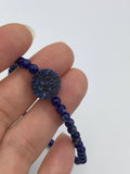 Blue Druzy and lapis lazuli bracelet, druzy beaded bracelet, layering bracelet, boho jewelry, lapis bracelet, druzy bracelet, drusy jewelry