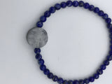 Blue Druzy and lapis lazuli bracelet, druzy beaded bracelet, layering bracelet, boho jewelry, lapis bracelet, druzy bracelet, drusy jewelry