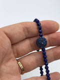 Blue Druzy and lapis lazuli bracelet, druzy beaded bracelet, layering bracelet, boho jewelry, lapis bracelet, druzy bracelet, drusy jewelry