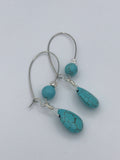 Long Turqouise Earrings, Turquoise Jewelry, Bohemian jewelry,  December birthstone, Graduation Gift, Birthstone December, Christmas