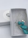 Long Turqouise Earrings, Turquoise Jewelry, Bohemian jewelry,  December birthstone, Graduation Gift, Birthstone December, Christmas