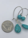 Long Turqouise Earrings, Turquoise Jewelry, Bohemian jewelry,  December birthstone, Graduation Gift, Birthstone December, Christmas
