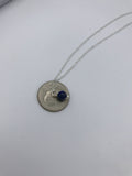 Lapis lazuli choker necklace, petite lapis choker, navy blue stone choker