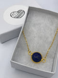 lapis lazuli choker, lapis necklace, Rose gold choker, Rose gold necklace, Boho jewelry, Layering Choker necklace, Petite, Bridesmaid