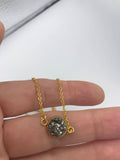 Minimal Tiny gray Druzy choker, Druzy necklace, gold choker, gold Layering Choker necklace, gold Druzy, Bridesmaid gift, gold jewelry,