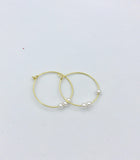 gold hoop earrings, silver hoop earrings, small hoops, pearl earrings, boho hoop earrings, silver hoops,