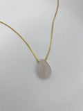 Rose Quartz gold or silver Necklace, Rose Quartz Pendant, pink necklace, layering necklace, bridesmaid gift,