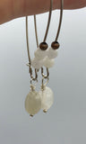moonstone earrings, boho earrings, silver boho earrings, large drop earrings,