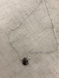 January birthstone choker, garnet necklace, garnet January birthstone necklace boho
