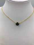 Black agate necklace, black agate, minimalist choker, necklace, elegant necklace, black jewelry,
