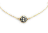 Minimal Tiny gray Druzy choker, Druzy necklace, gold choker, gold Layering Choker necklace, gold Druzy, Bridesmaid gift, gold jewelry,