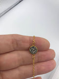 Minimal Tiny gray Druzy choker, Druzy necklace, gold choker, gold Layering Choker necklace, gold Druzy, Bridesmaid gift, gold jewelry,