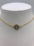 Minimal Tiny gray Druzy choker, Druzy necklace, gold choker, gold Layering Choker necklace, gold Druzy, Bridesmaid gift, gold jewelry,