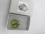Dangle tear drop glitter earrings, peridot green glitter stud earrings, boho jewelry,  tear drop earrings,