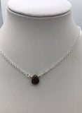 January birthstone choker, garnet necklace, garnet January birthstone necklace boho