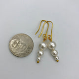 Minimal Graduated pearl Earrings rose gold, gold or silver
