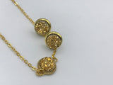 Gold Druzy Earrings and Druzy Choker Bridesmaid Jewelry Set, Bridesmaid Gift Set,