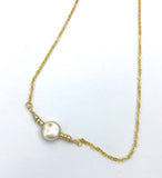 Coin pearl choker necklace, bridesmaid choker, bridesmaid gift, boho layered choker,