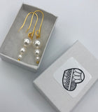 Minimal Graduated pearl Earrings rose gold, gold or silver