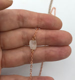 Layered choker, raw crystal moonstone Choker in Rose gold, gold or silver, moonstone necklace, layering choker,