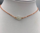 Layered choker, raw crystal moonstone Choker in Rose gold, gold or silver, moonstone necklace, layering choker,
