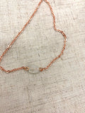 Layered choker, raw crystal moonstone Choker in Rose gold, gold or silver, moonstone necklace, layering choker,
