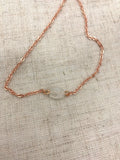 Layered choker, raw crystal moonstone Choker in Rose gold, gold or silver, moonstone necklace, layering choker,