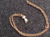 Cat charm necklace, Rose Gold Kitty Cat Enamel Charm Necklace, cat necklace, animal jewelry,