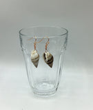 Real shell earrings in rose gold, gold or silver, shell jewelry, beach jewelry, summer earrings, boho jewelry, rose gold jewellery,