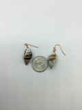 Real shell earrings in rose gold, gold or silver, shell jewelry, beach jewelry, summer earrings, boho jewelry, rose gold jewellery,