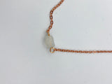 Layered choker, raw crystal moonstone Choker in Rose gold, gold or silver, moonstone necklace, layering choker,