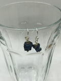 Titanium blue raw druzy stone earrings, raw stone earrings in Rose gold, gold, silver, bronze or gunmetal black,