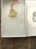Raw crystal necklace, raw druzy necklace, rose gold jewelry, natural stone jewelry, boho jewelry, raw stone necklace,